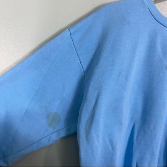 Aviator Nation Blue Pullover Sweatshirt Rainbow Size Medium‎ FLAWED - Picture 3 of 11